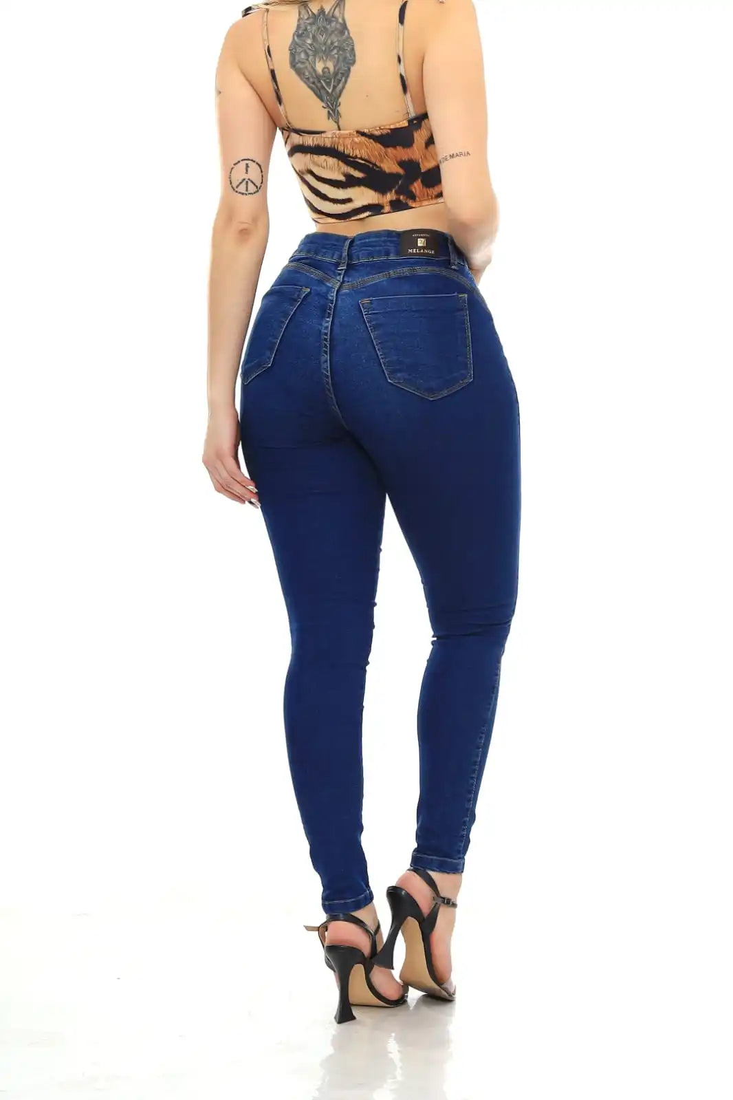 Calça Jeans Feminina Skinny Azul Levanta Bumbum Premium