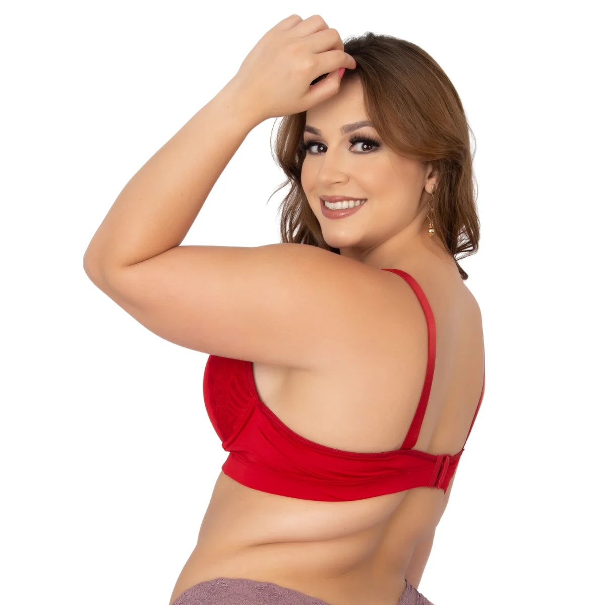 Conjunto de lingerie sexy plus size com bojo