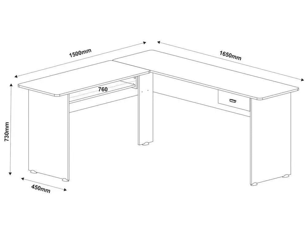 Work Station Home Office Cannes 1 Drawer
