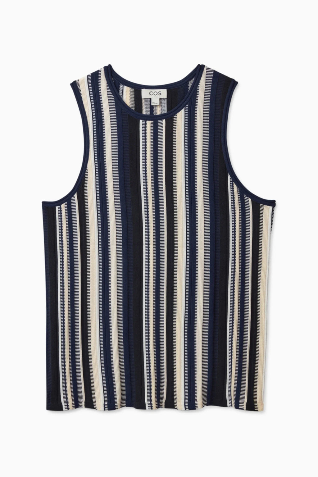 Colete de Tricô Listrado Vertical - Casual Feminino Verão