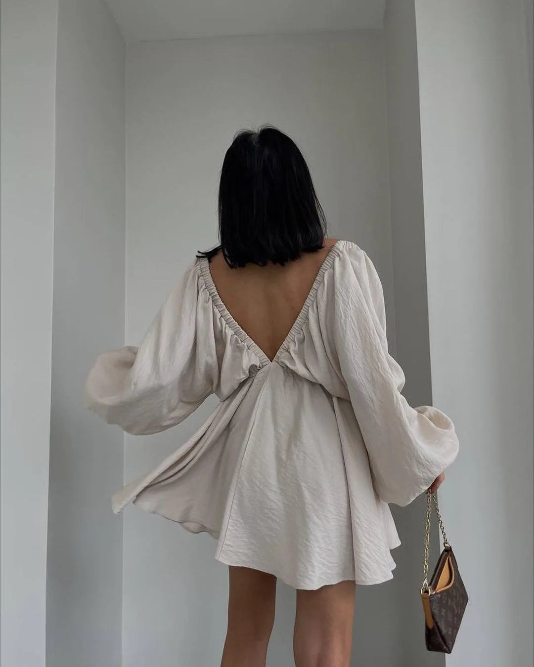 Vestido Temperamento Moda Swing Mini Vestido Y2K