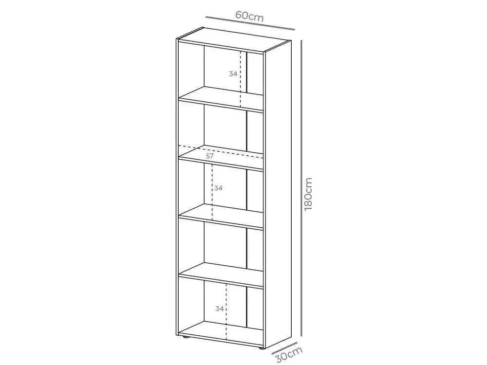 Bookcase for Books 4 Shelves Artely Multy