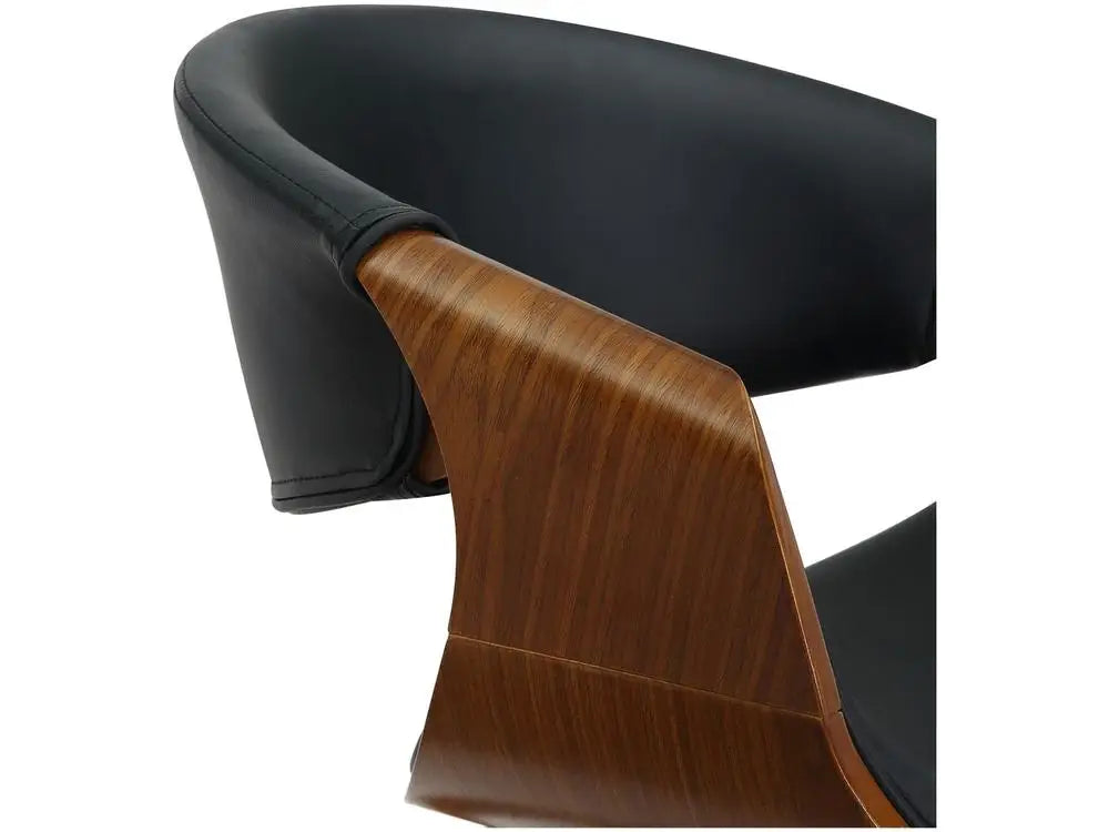 Banqueta média giratória de madeira preta Otello DSG-004