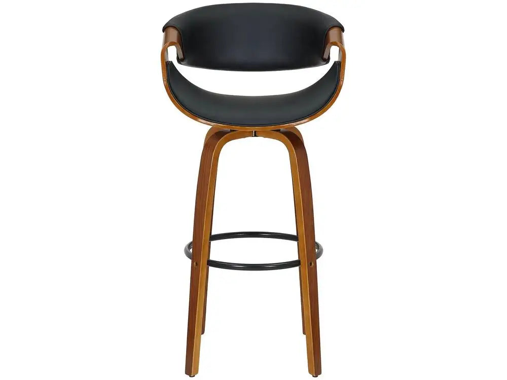 Banqueta média giratória de madeira preta Otello DSG-004