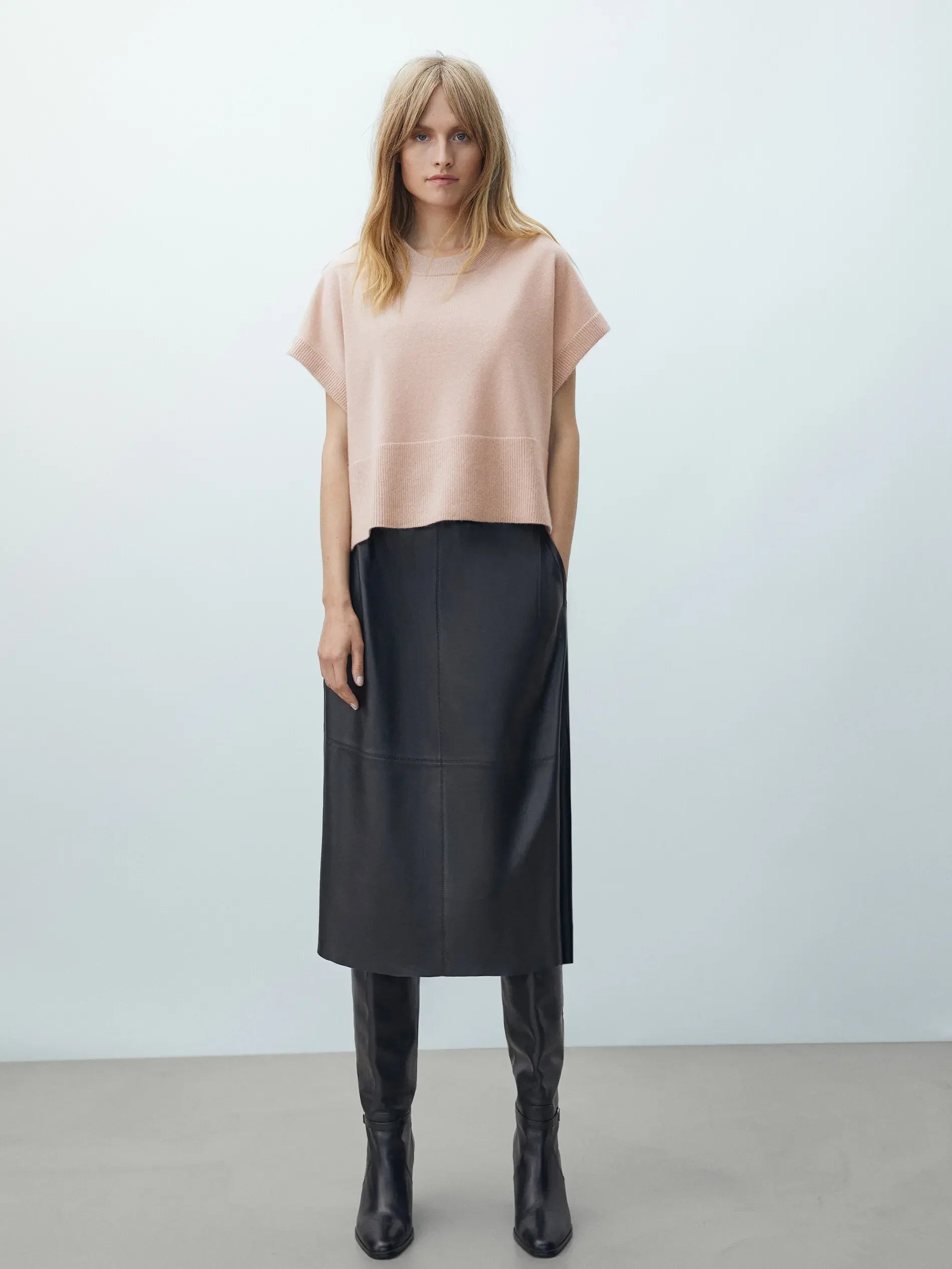 Colete de Tricô Cashmere - Regata Feminina Casual Outono