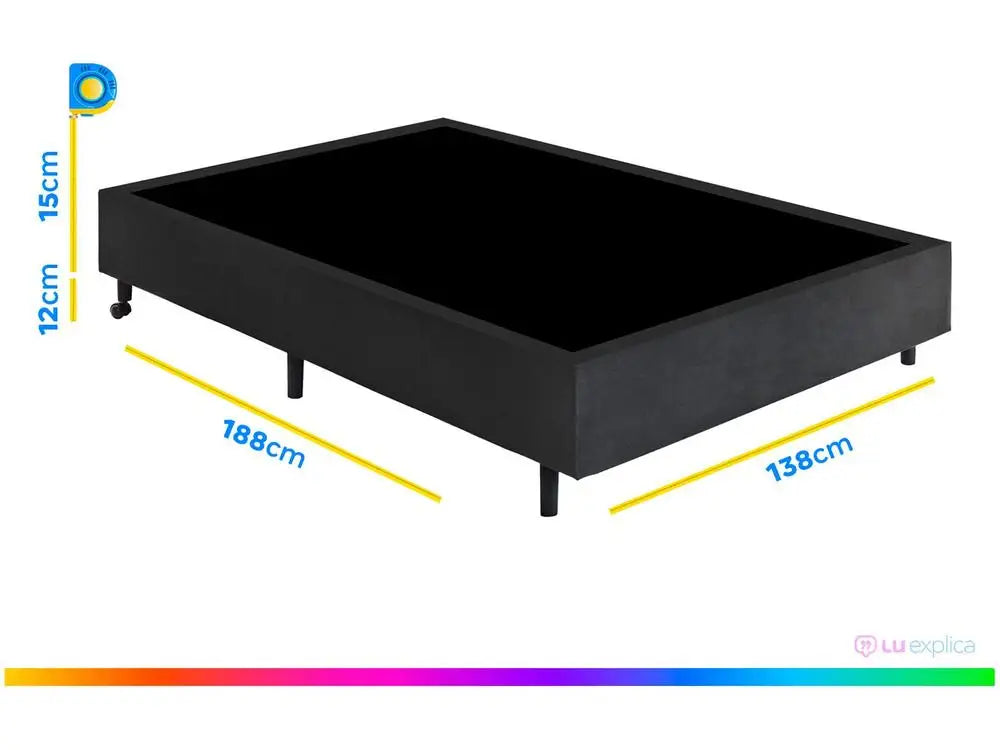 Base Bed Box Couple Gazin 27x138x188cm Vip Topaz