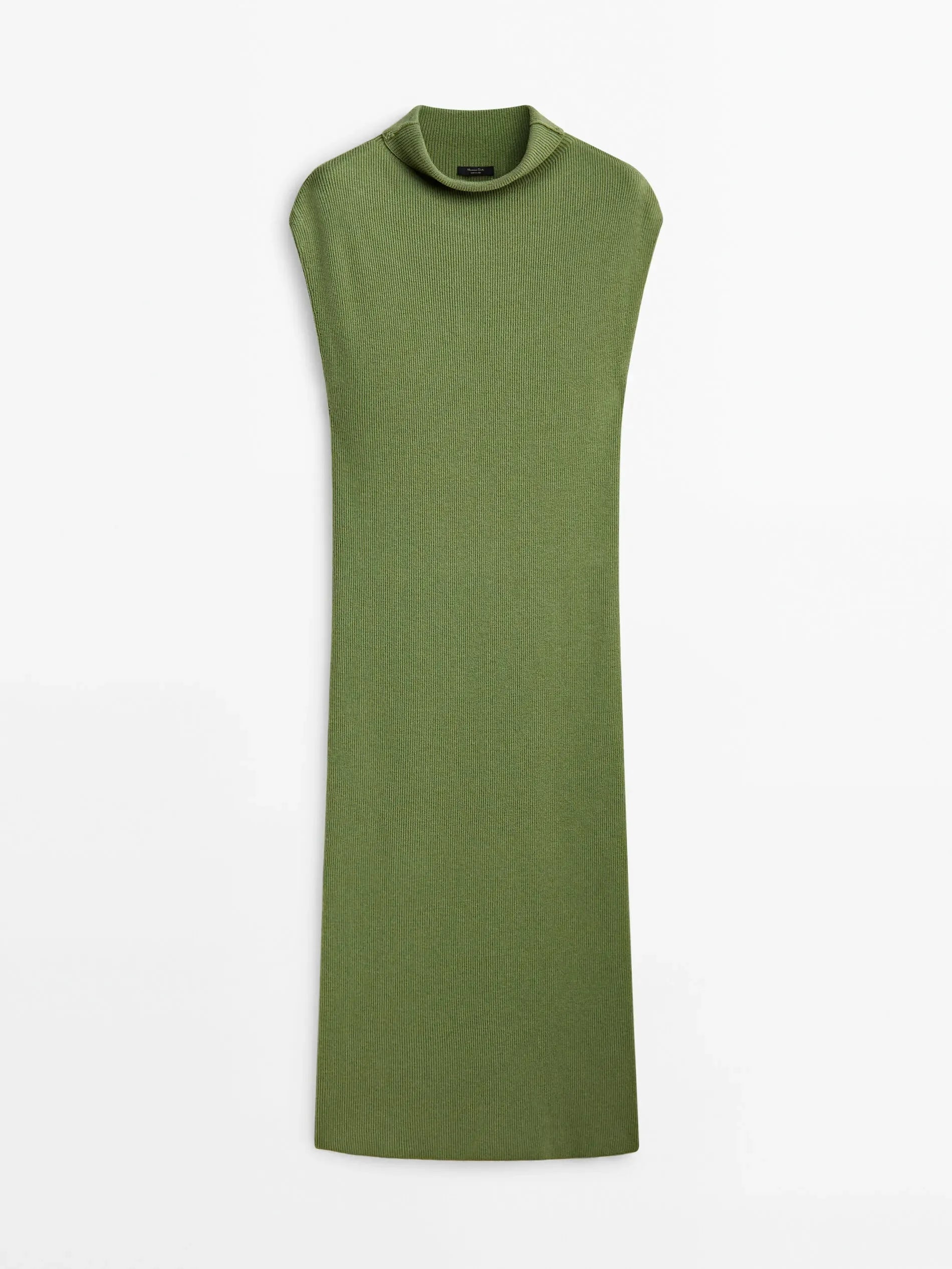 Vestido de Tricô Minimalista Gola Alta - Longo Elegante Feminino