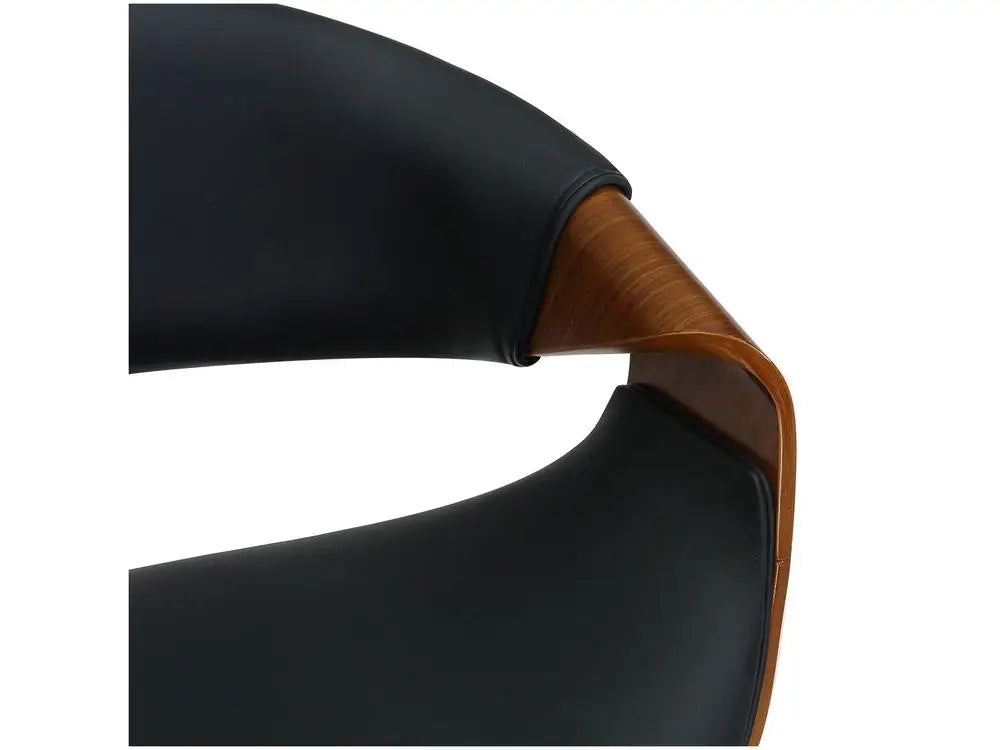 Banqueta média giratória de madeira preta Otello DSG-004