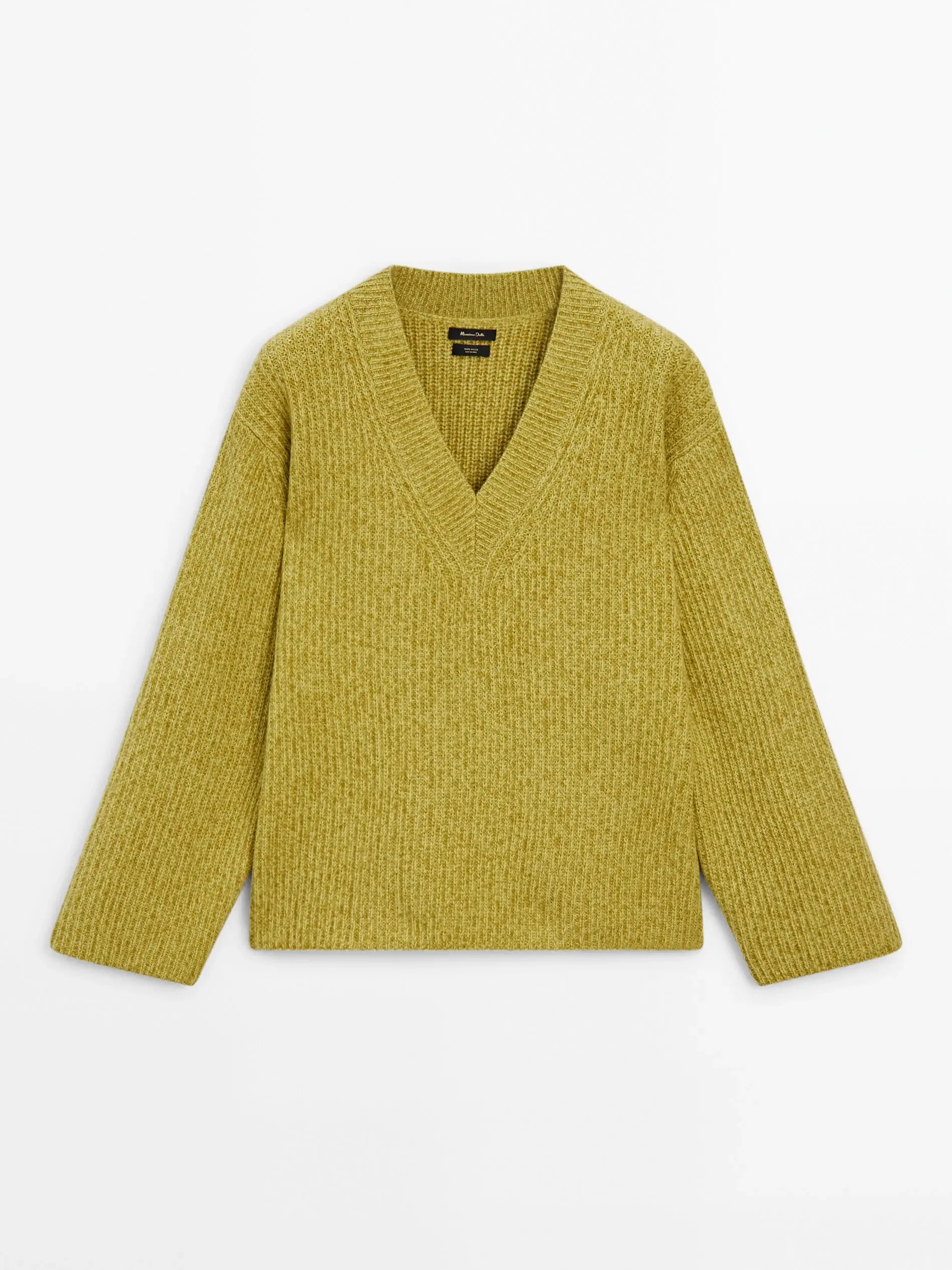 Suéter de Tricô Verde Elegante Decote V - Único e Sofisticado Feminino