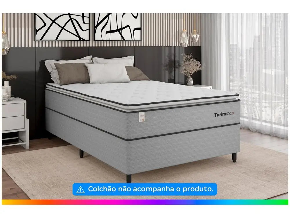 Base Bed Box Couple Plumatex Mattrees 37x138x188cm Turin Maxx