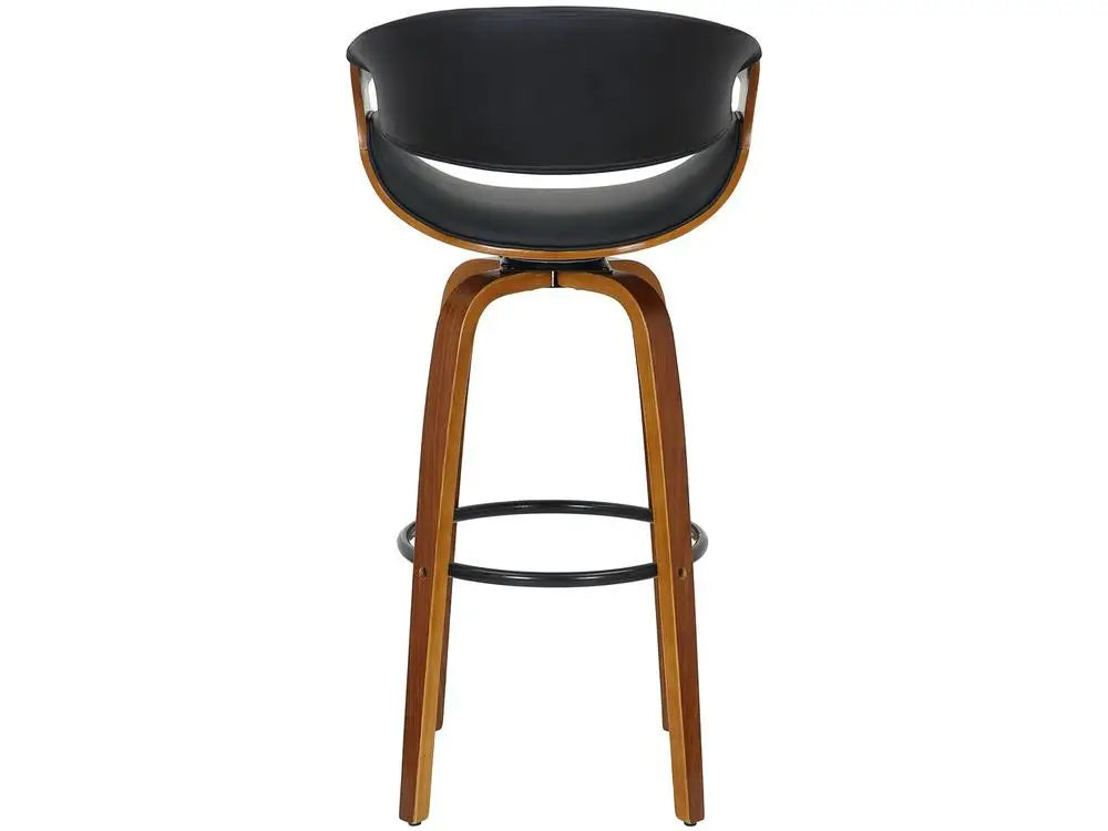 Banqueta média giratória de madeira preta Otello DSG-004