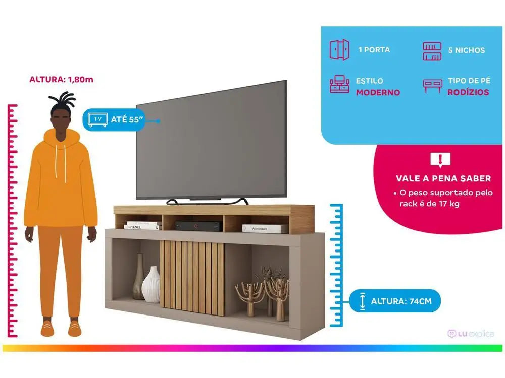 Caemmun Dragon 1.36 Door TV Rack 1