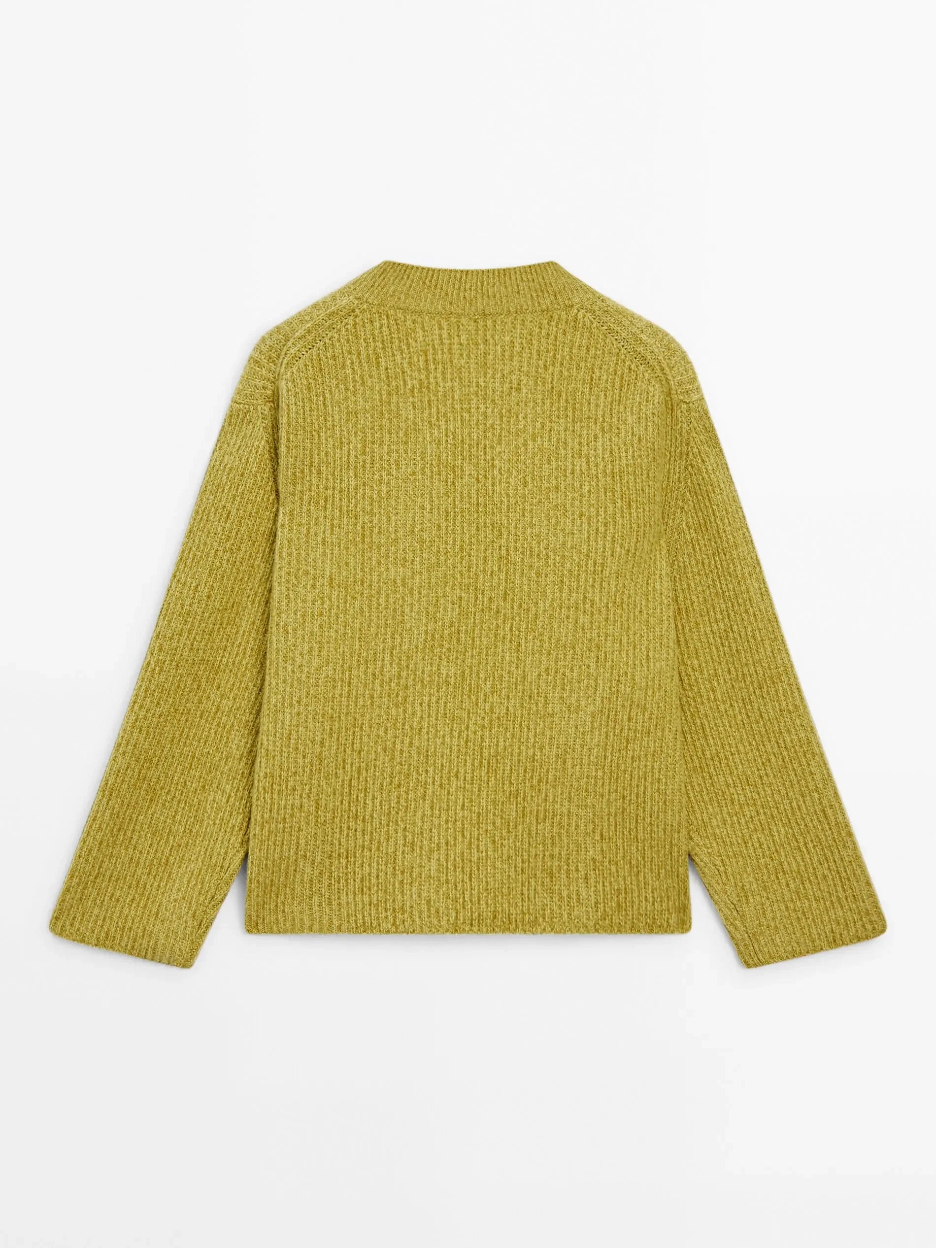 Suéter de Tricô Verde Elegante Decote V - Único e Sofisticado Feminino